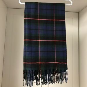 Gap Winter Scarf / Shawl Wrap Navy Green Pink Cozy Classic Tartan